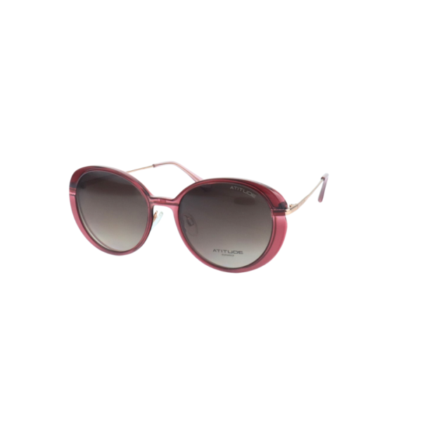 Óculos Atitude com Clip On - Attach Jackie 05A Rosé - Image 3